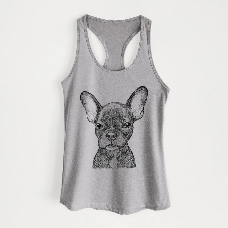 Henry the French Bulldog - Women's Racerback Tanktop open back tank