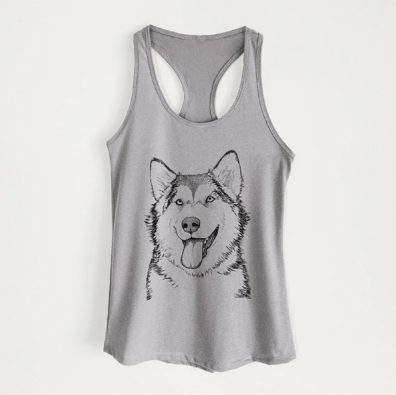Kaskae the Alaskan Malamute - Women's Racerback Tanktop black tank top
