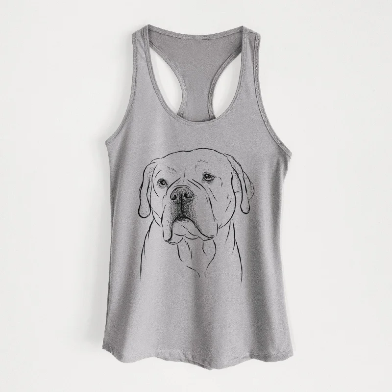 Nora the American Bulldog Mix - Women's Racerback Tanktop lace back tank