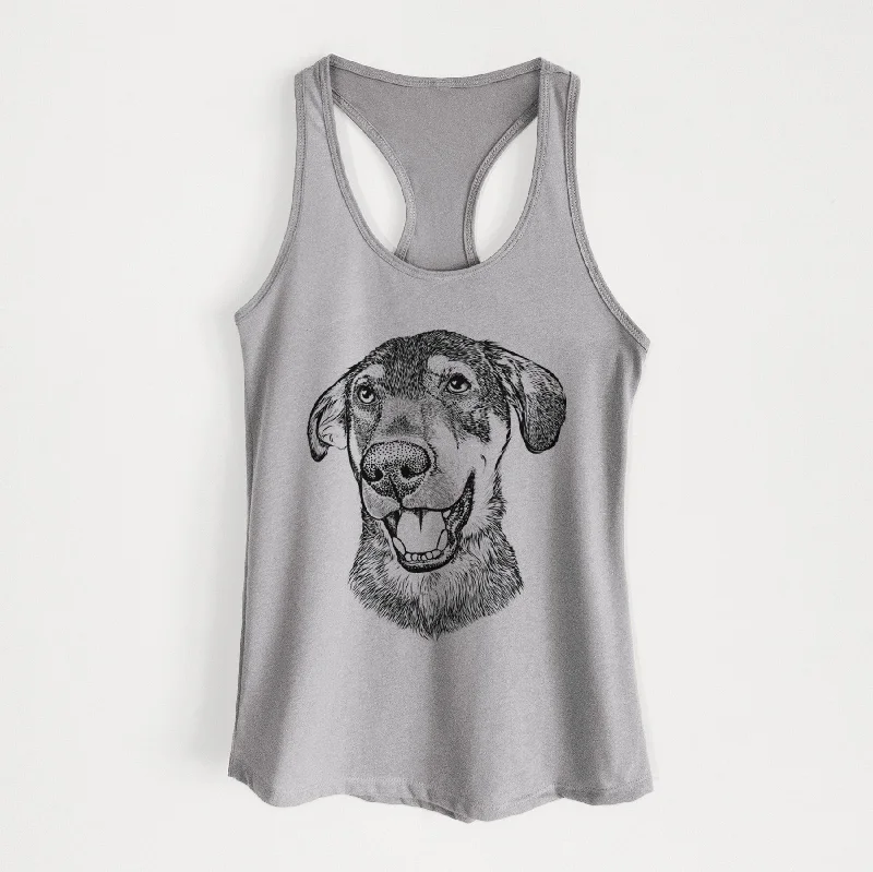 Jet the Mixed Breed - Women's Racerback Tanktop metallic tank top