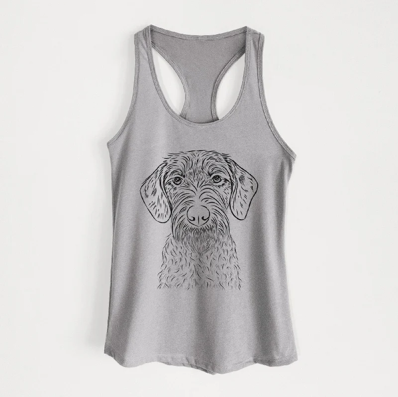 Gus the German Wirehaired Pointer - Women's Racerback Tanktop flirty tank top
