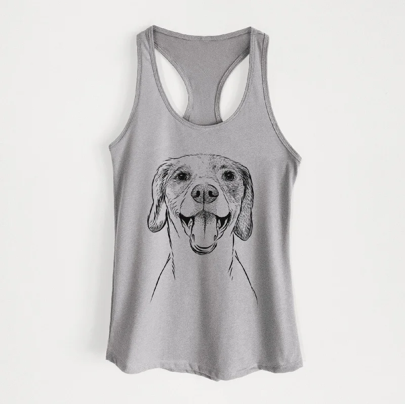 Obi the Beagle Mix - Women's Racerback Tanktop long tank top