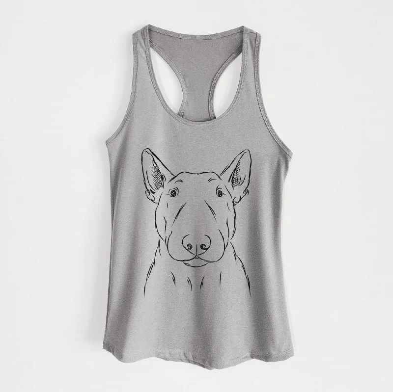 Jett the Bull Terrier - Women's Racerback Tanktop gold tank top