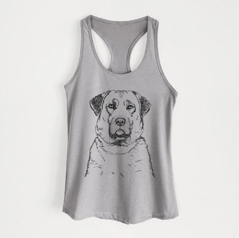 Loca the Anatolian Shepherd - Women's Racerback Tanktop turquoise tank top