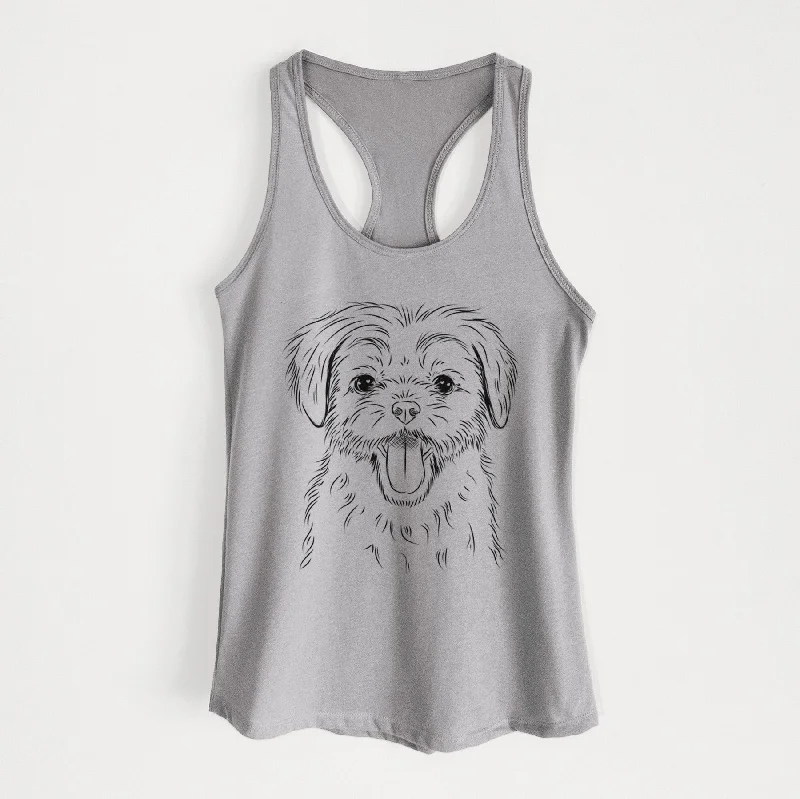 Gizmo the Maltese - Women's Racerback Tanktop silver tank top