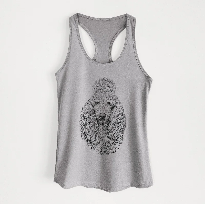 Kenna the Standard Poodle - Women's Racerback Tanktop neon tank top