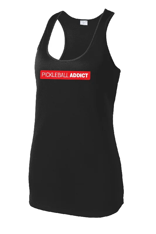 Pickleball Addict - Womens Performance Racerback Tank playful tank top
