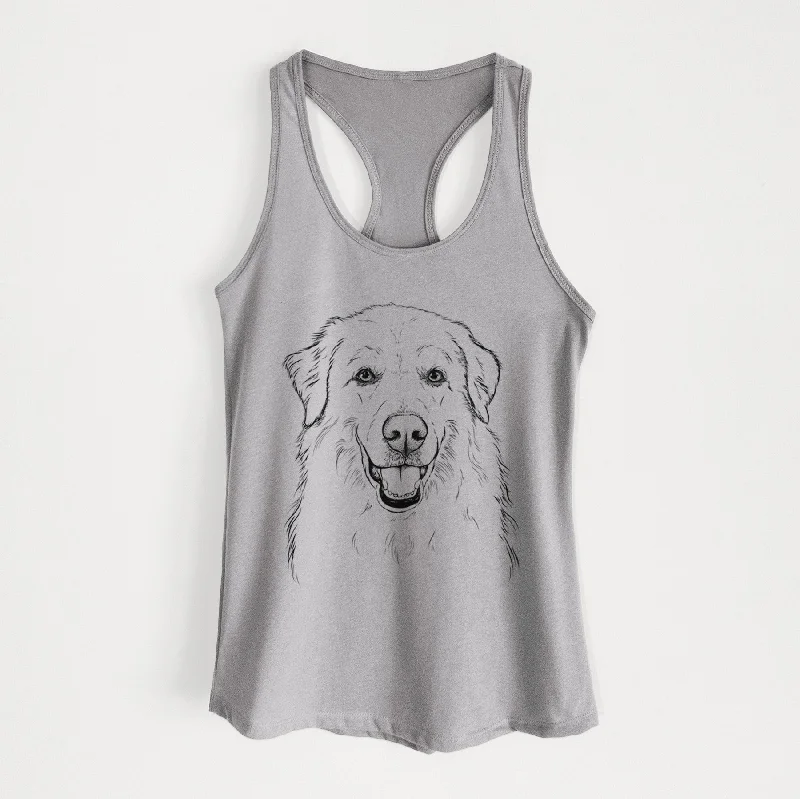 Meg the Great Pyrenees - Women's Racerback Tanktop gold tank top