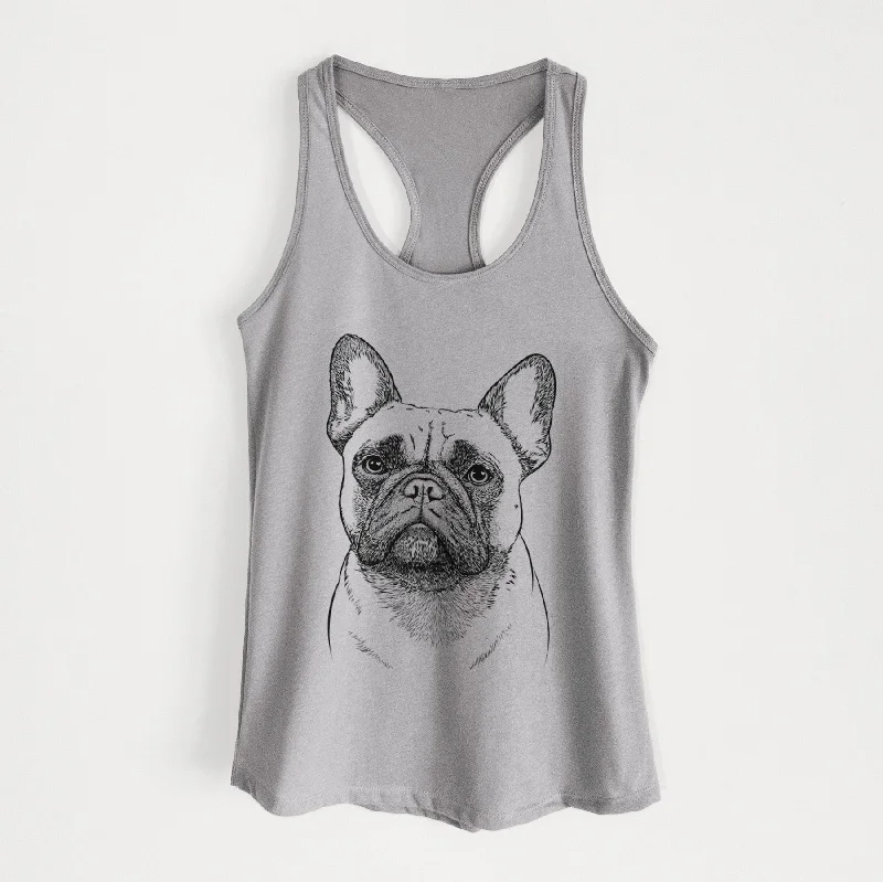 Kingsleigh the French Bulldog - Women's Racerback Tanktop stretchy tank top