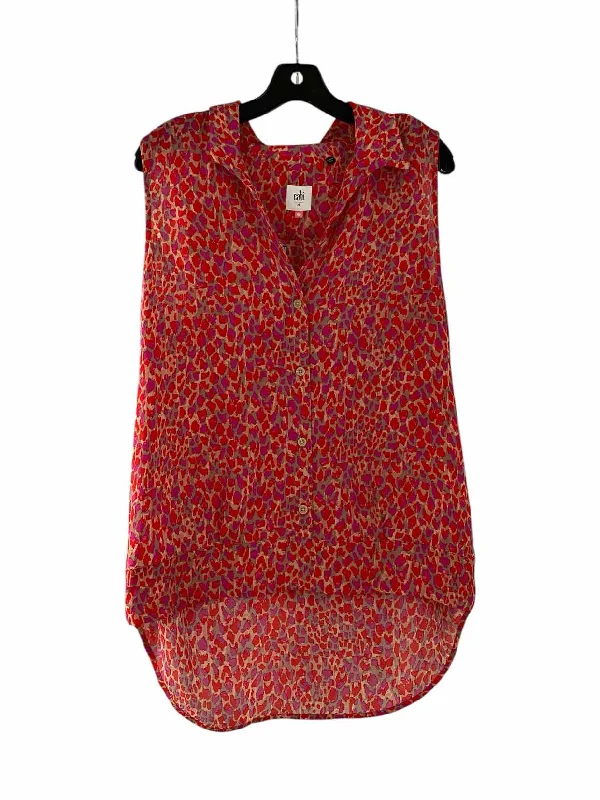 Cabi Size M Red Pink Print Tank Top pastel tank top