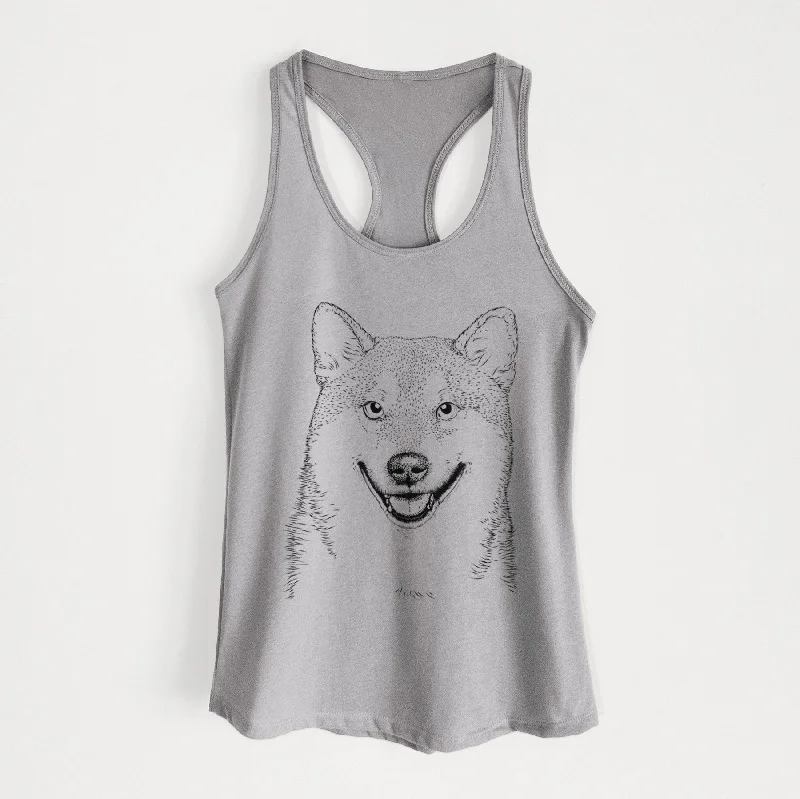 Mitsu the Shiba Inu - Women's Racerback Tanktop cute tank top
