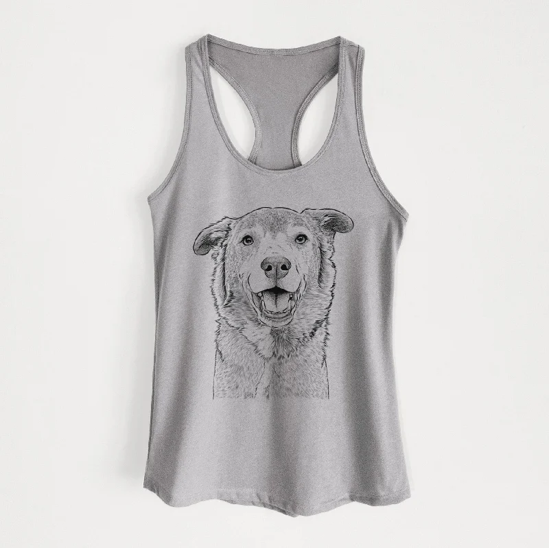 Logan the Rescue Mutt - Women's Racerback Tanktop lavender tank top