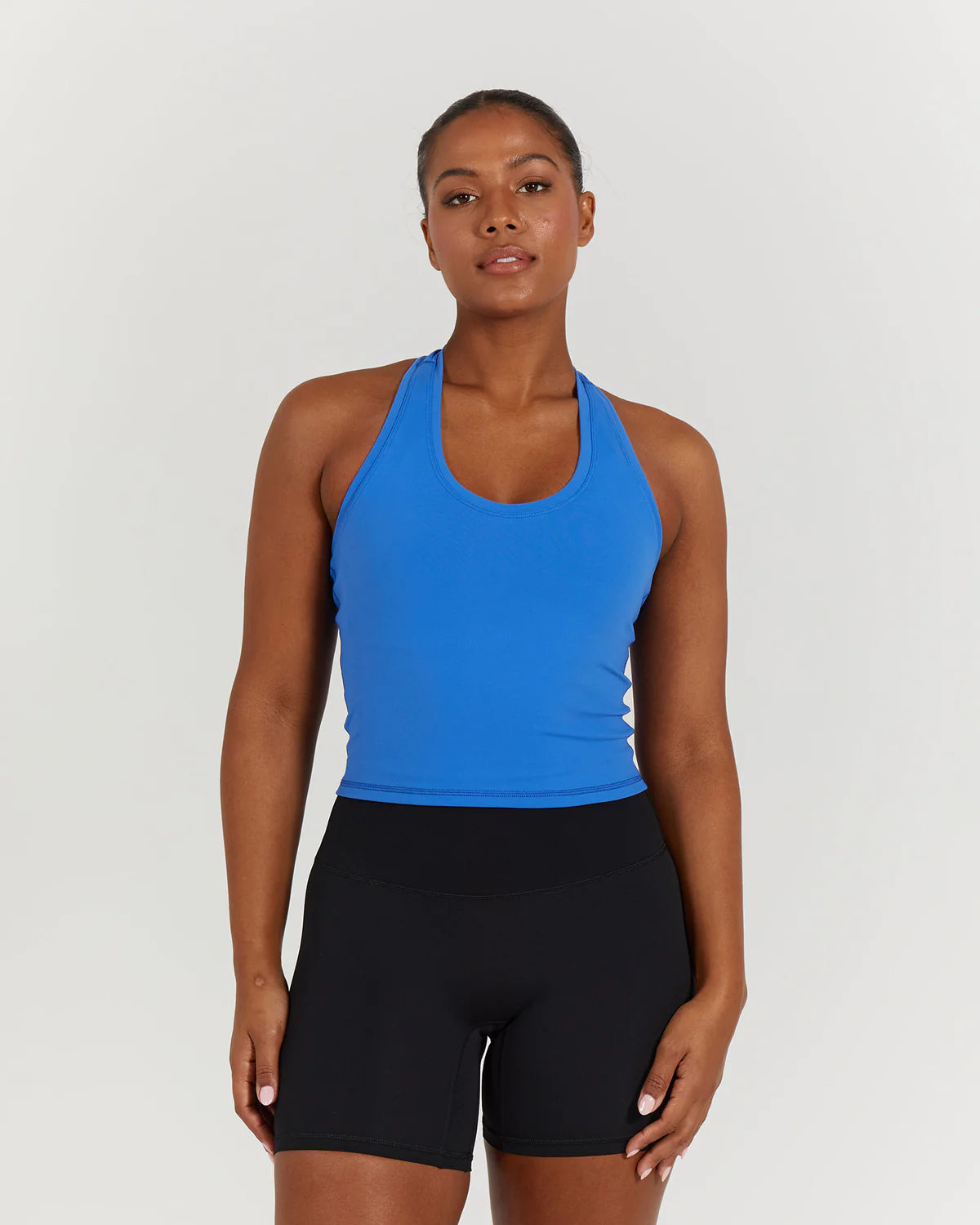 Muscle Republic | Luxe Midriff Tank - Cobalt sage tank top