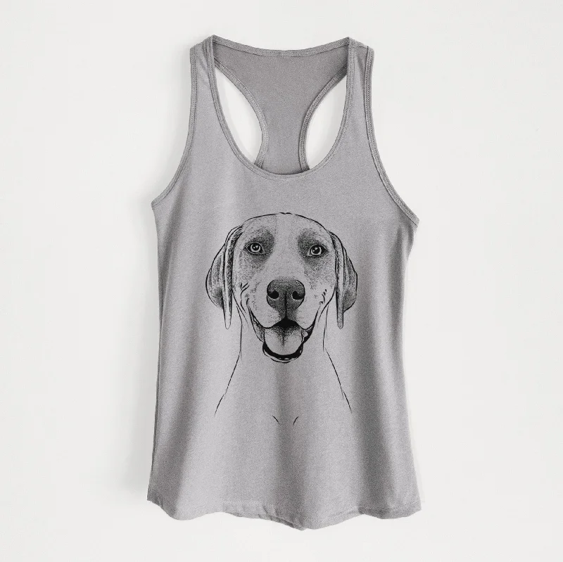 Maggie the Treeing Walker Coonhound - Women's Racerback Tanktop tie dye tank