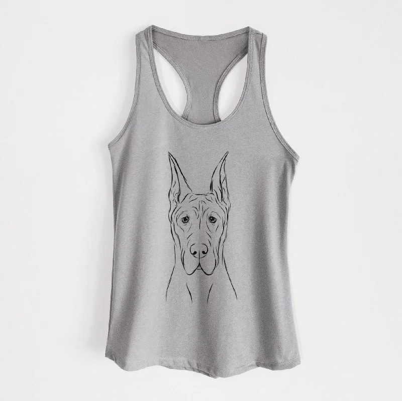 Jude the Great Dane - Women's Racerback Tanktop coral tank top