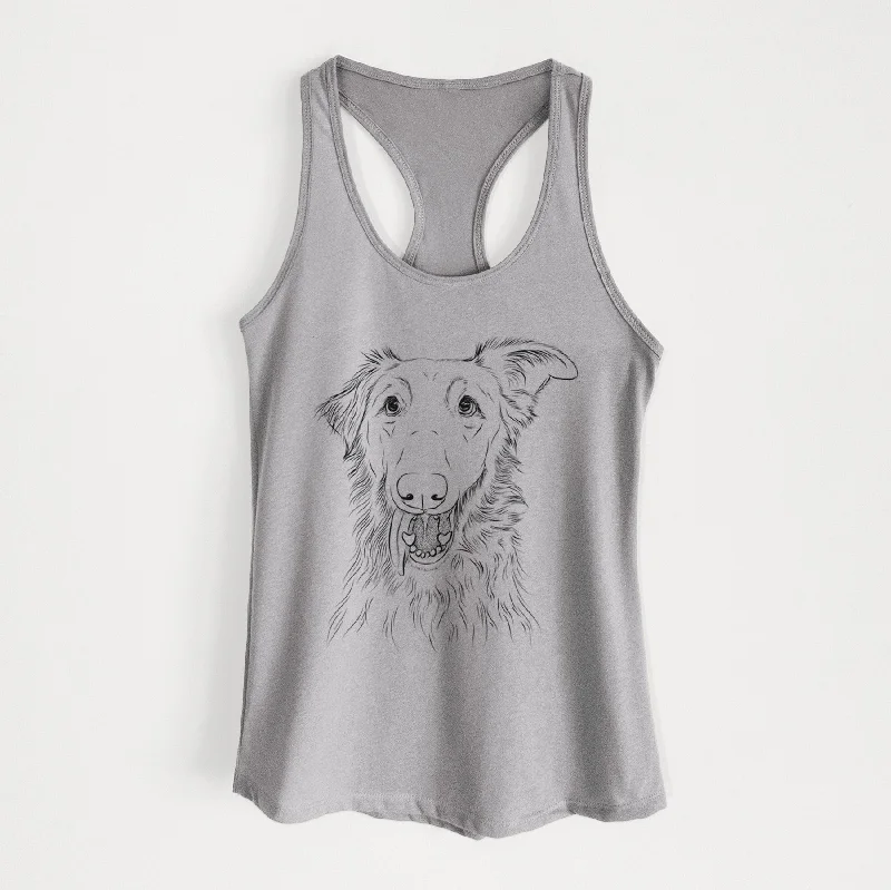 Mila the Mixed Breed - Women's Racerback Tanktop navy tank top