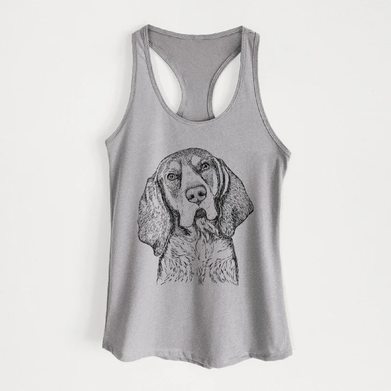 Huck the Bluetick Coonhound - Women's Racerback Tanktop long tank top