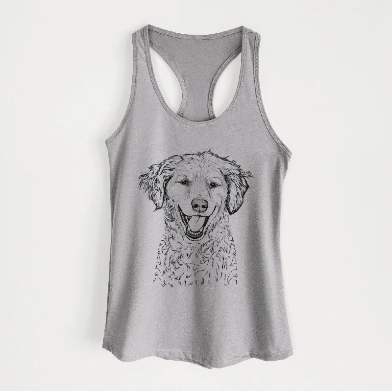 Happy Otis the Miniature Goldendoodle - Women's Racerback Tanktop activewear tank top