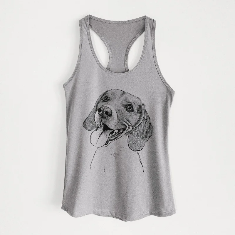 Little Bandit the Beagle - Women's Racerback Tanktop metallic tank top