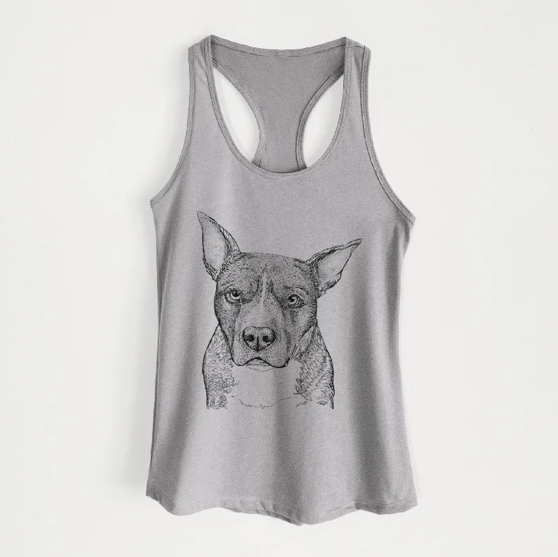 Mercy the Pitbull - Women's Racerback Tanktop charcoal tank top