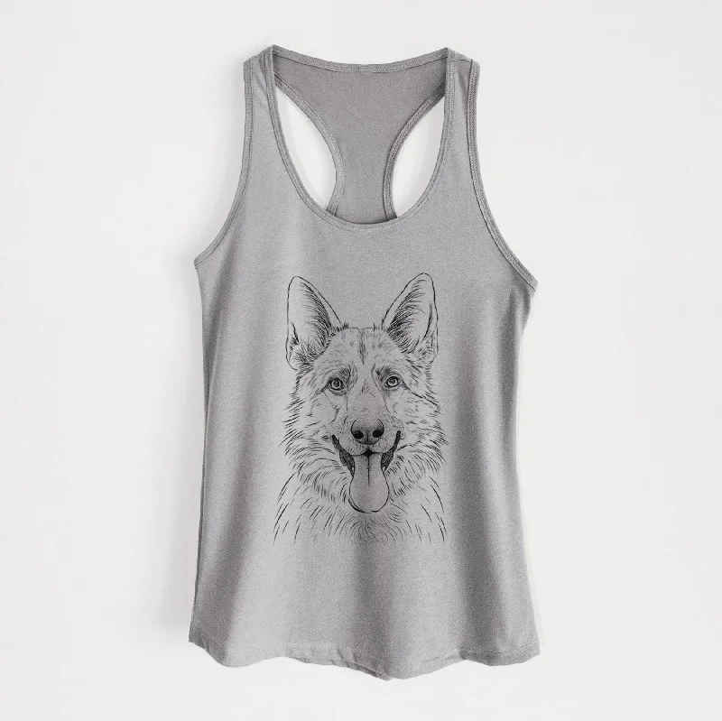 Grace the German Shepherd - Women's Racerback Tanktop beige tank top