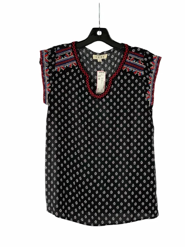 THML Size XS Black Multi Print Tank Top halter tank top