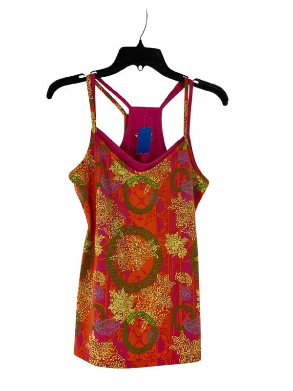 Soybu Size L Pink Orange Print Athletic Tank Top bold tank top