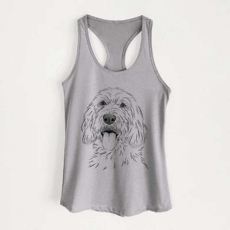 Homer the Grand Basset Griffon Vendeen - Women's Racerback Tanktop striped tank top