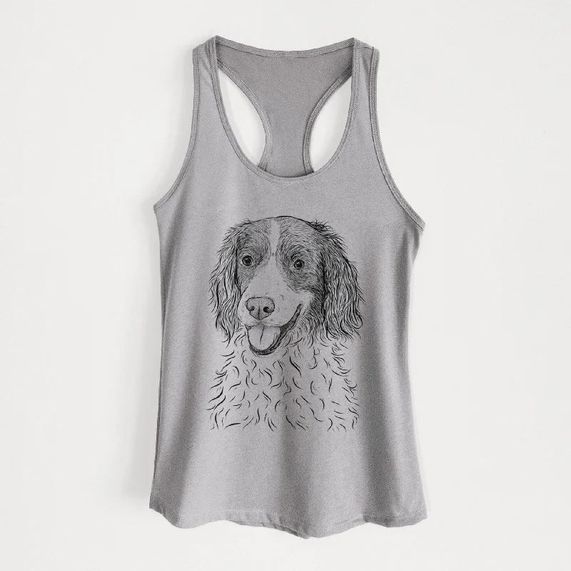 Maggie the Springer Spaniel - Women's Racerback Tanktop peekaboo tank top
