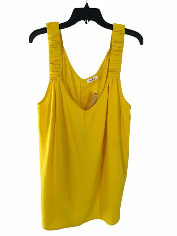 GeeGee Size 3X Yellow Tank Top silver tank top