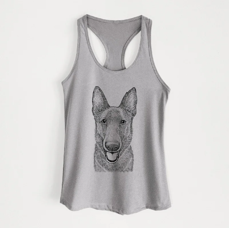 Nyx the German Shepherd - Women's Racerback Tanktop tie dye tank