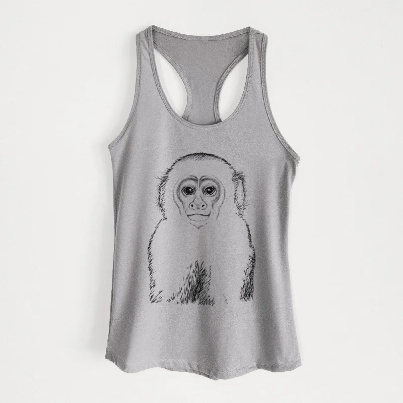 Marcel the Capuchin Monkey - Women's Racerback Tanktop halter tank top