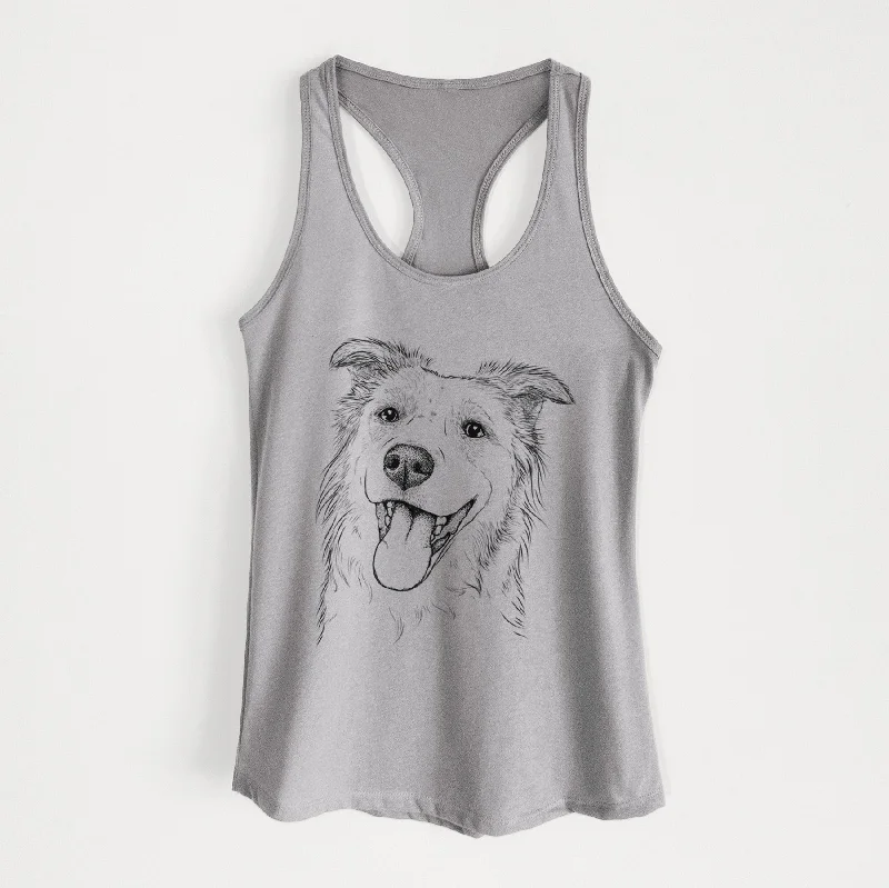 Macaroni the Border Collie - Women's Racerback Tanktop lounge tank top