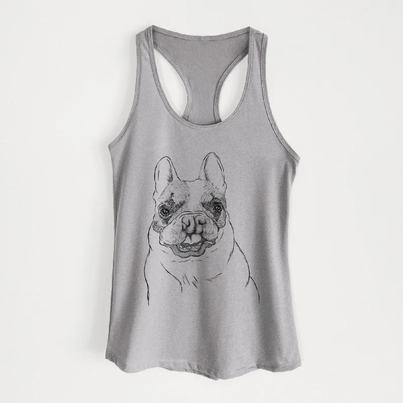 Lentil the French Bulldog - Women's Racerback Tanktop modal blend tank