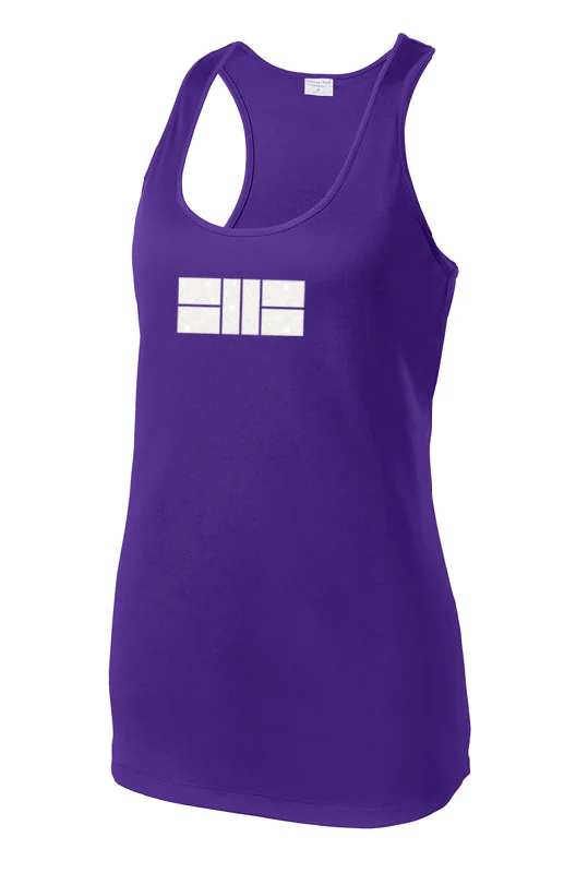 Glitter Pickleball Court - Womens Performance Racerback Tank fashionable tank top