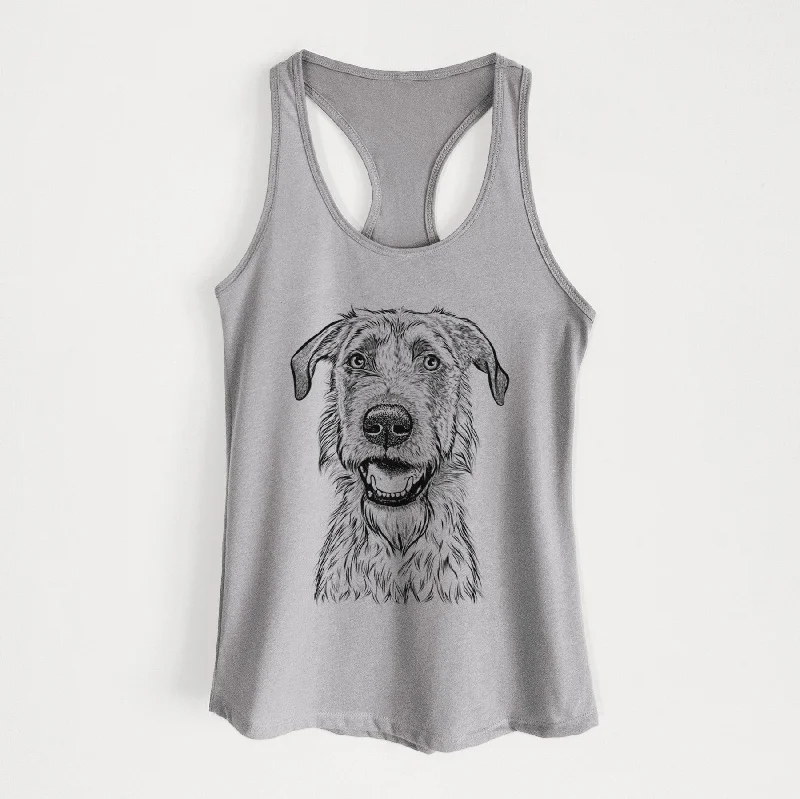 Griffin the Irish Wolfhound - Women's Racerback Tanktop baby blue tank
