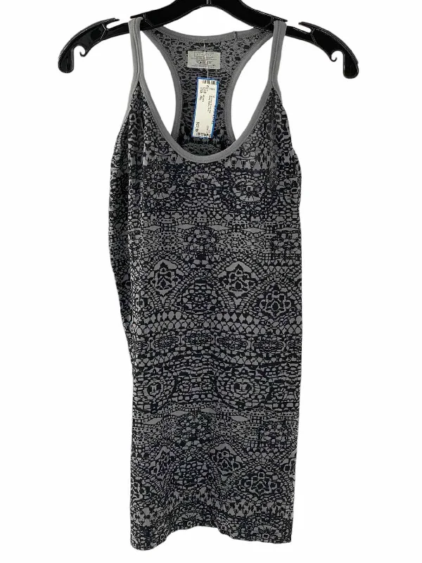 PrAna Size XL Dark Gray Black Print Athletic Tank Top vibrant tank top