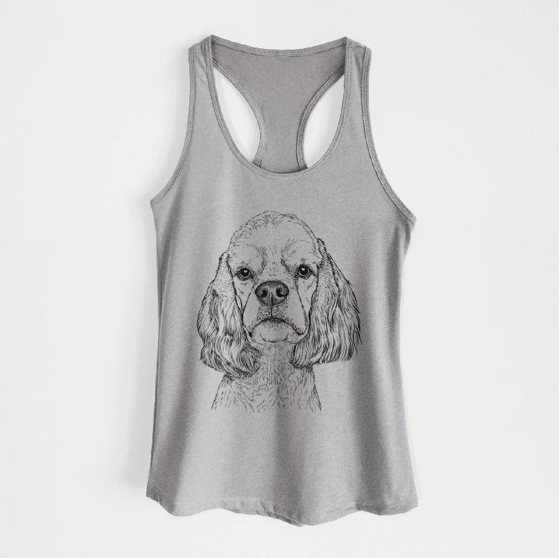 Oakley the American Cocker Spaniel - Women's Racerback Tanktop high neck tank