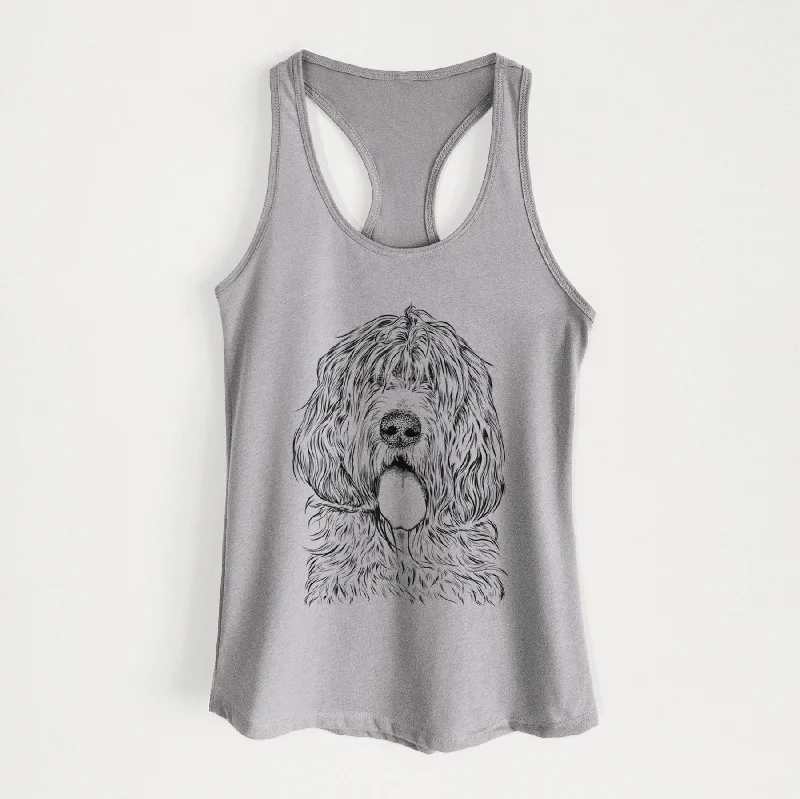Lou the Otterhound - Women's Racerback Tanktop soft pink tank