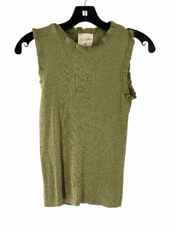 Easy Clothes Size S/M Green Sparkly Tank Top strappy tank top
