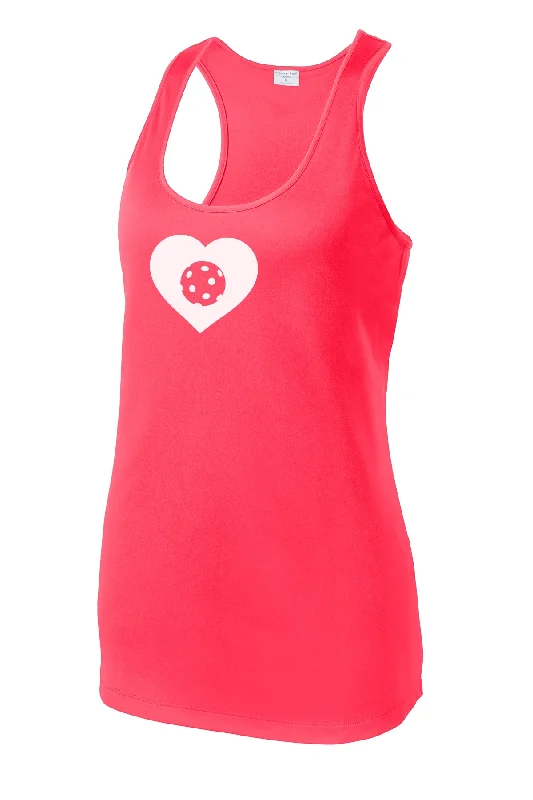 Pickleball LOVE - Womens Performance Racerback Tank workout tank top