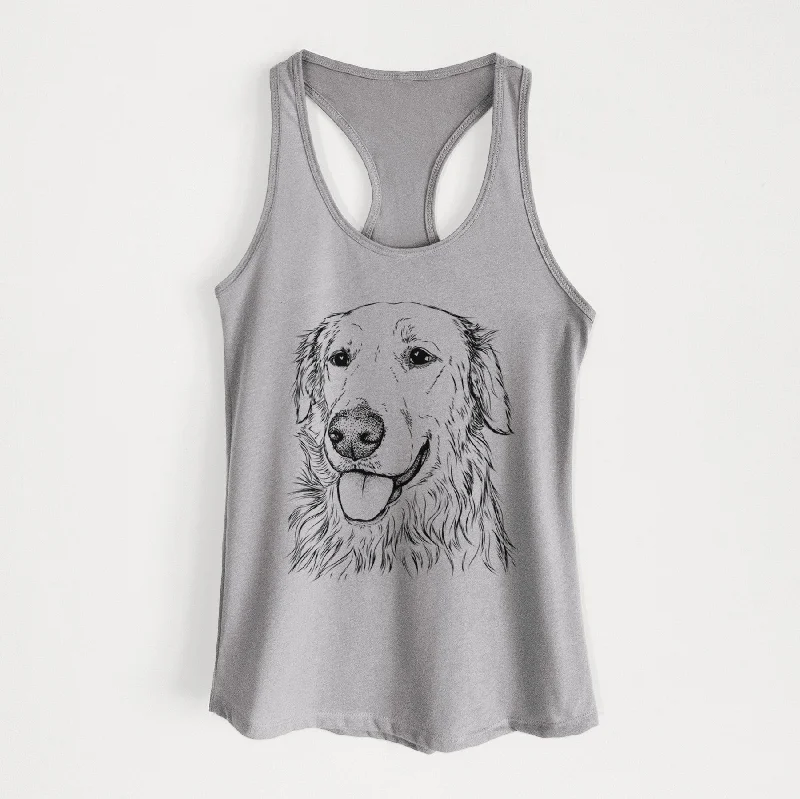 Hopper the Golden Retriever - Women's Racerback Tanktop solid color tank