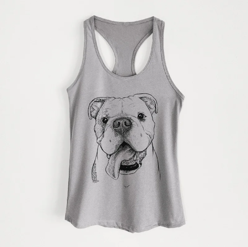 Hank the English Bulldog - Women's Racerback Tanktop fitted tank top