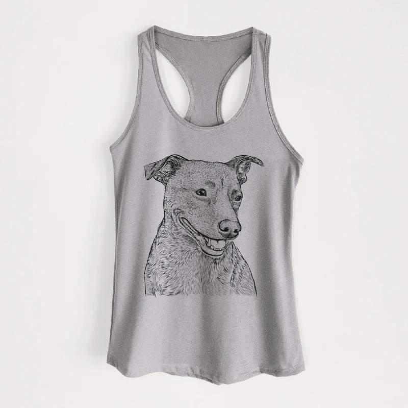 Honey the Lab Pit Mix - Women's Racerback Tanktop print tank top