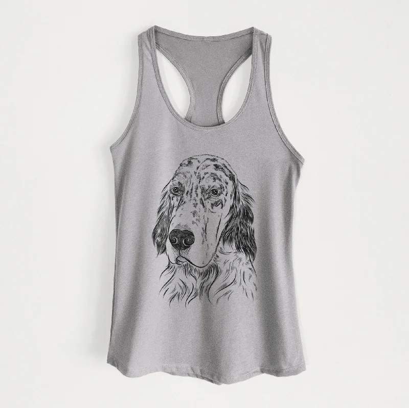 Hutch the English Setter - Women's Racerback Tanktop lace tank top