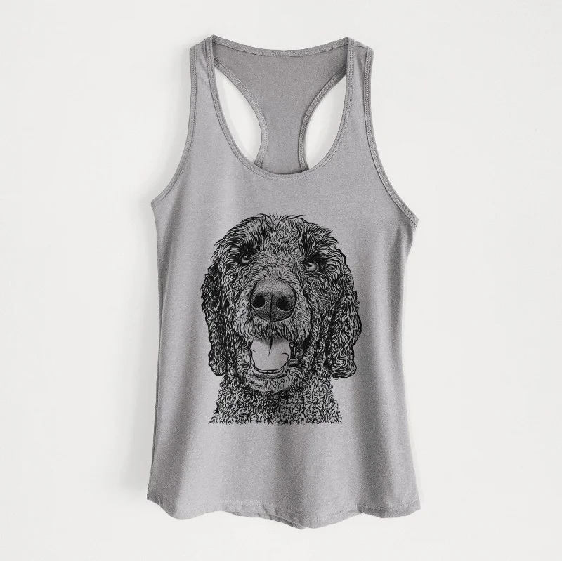 Obi James the Goldendoodle - Women's Racerback Tanktop cropped tank top