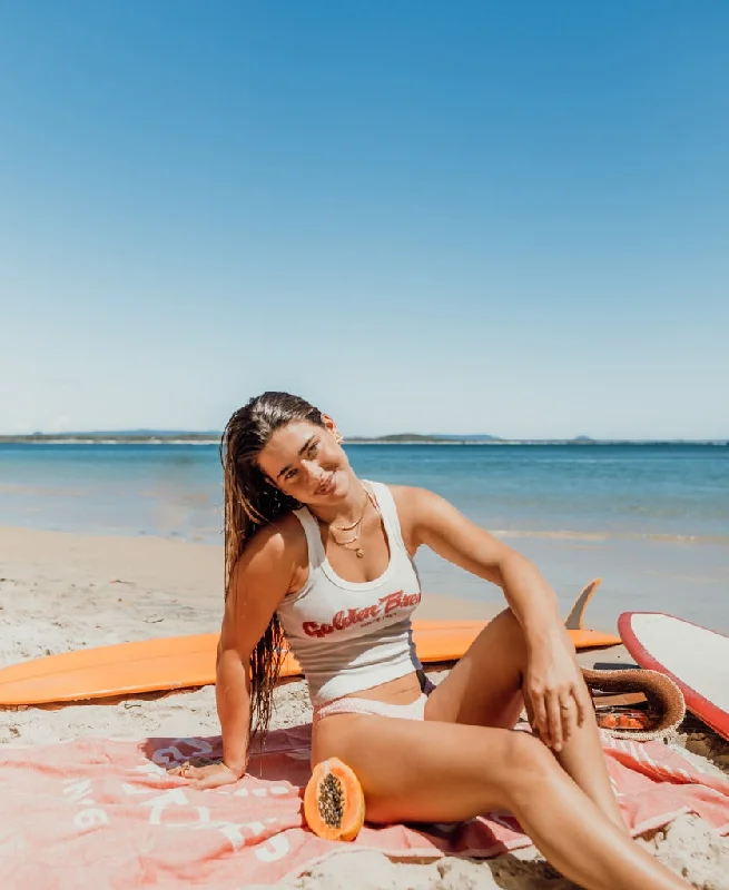 Golden Breed Tank | Wash Red pastel tank top