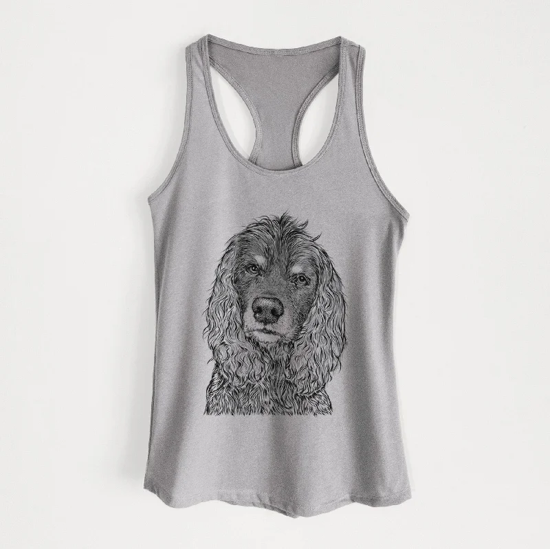 Marley Boy the American Cocker Spaniel - Women's Racerback Tanktop spandex blend tank