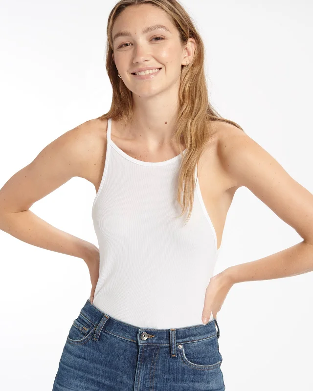 Marina Rib Tank beige tank top