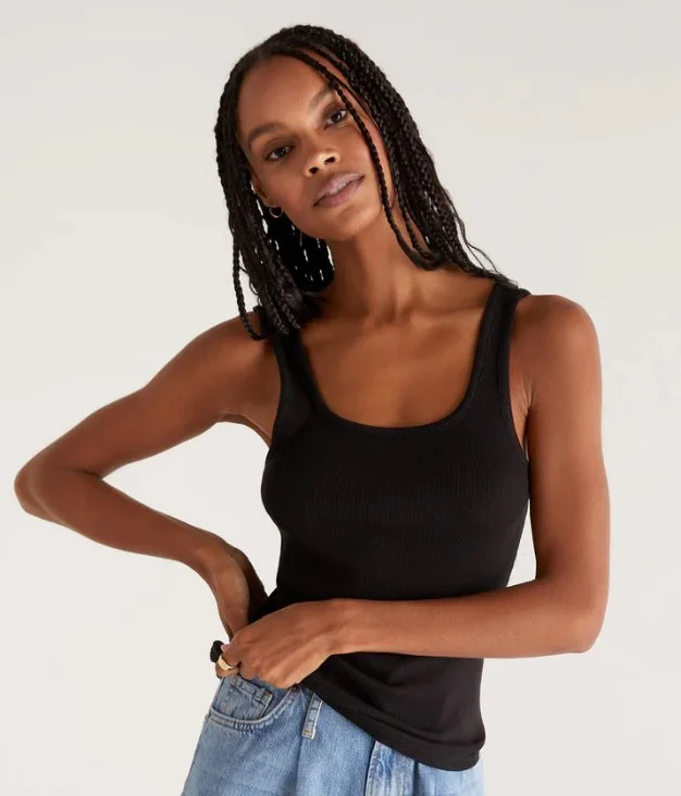Z SUPPLY AUDREY RIB TANK spandex blend tank